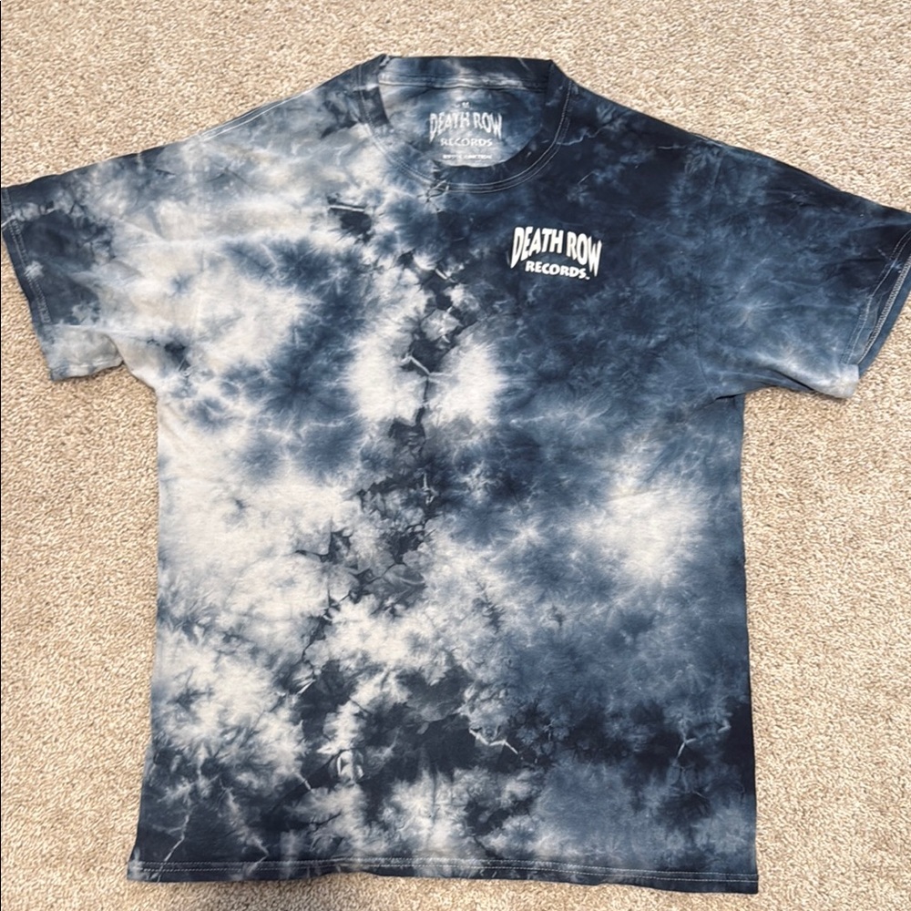 Death Row Records Tie-Dye Short Sleeve Tee - Blue